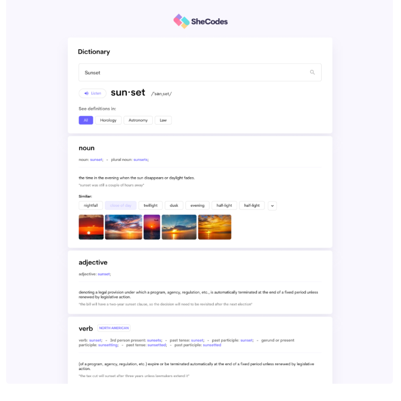 dictionary app preview