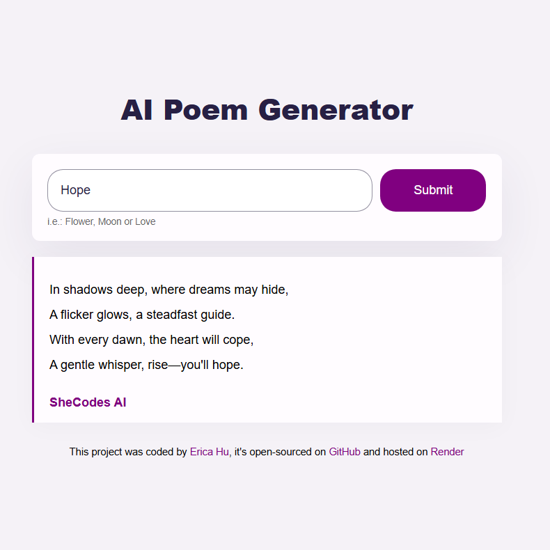 aipoem generator app
