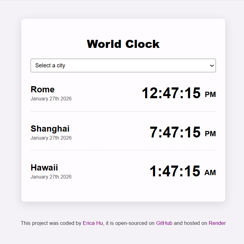 world clock app
